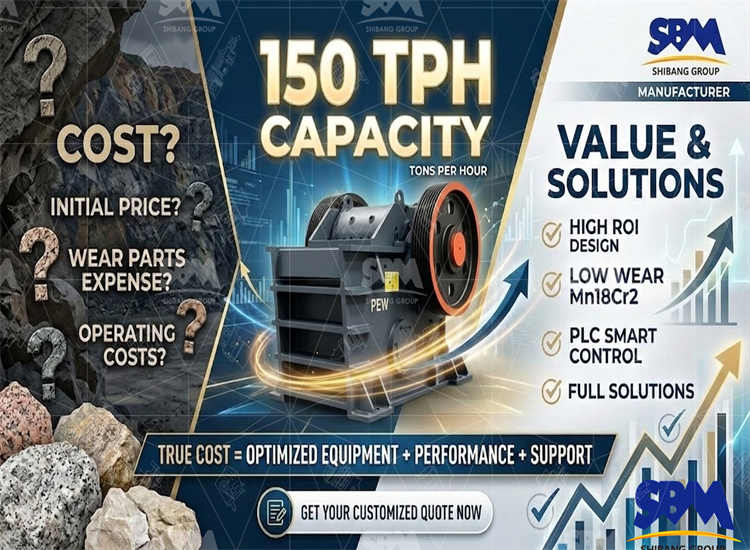 How much does a stone crusher with a capacity of 150 tons per hour cost?