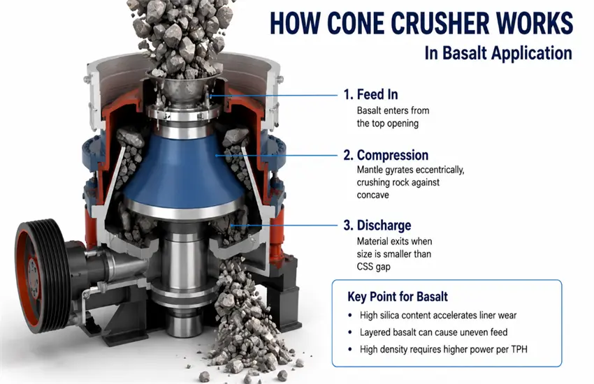 250TPH Basalt Cone Crusher Cost in Indonesia
