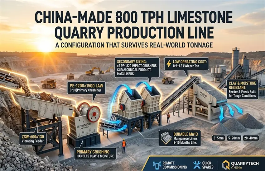 China-Made 800 TPH Limestone Quarry Production Line