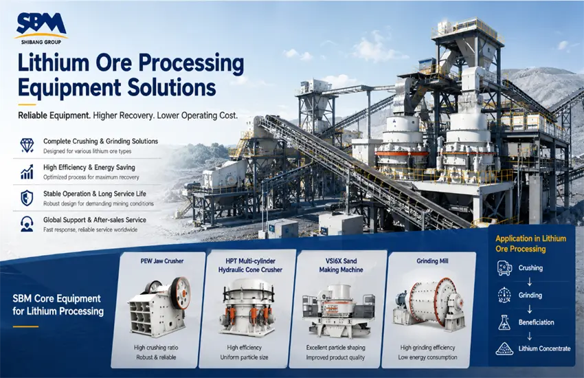 China manufacturers of lithium ore processing equipment